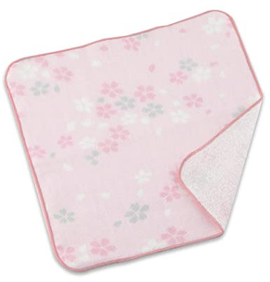 Japanisches Baumwolle Taschentuch Senshu (Osaka) Handtuch Saugfähig Stofftaschentücher Dünn für Damen Herren (Kirschblüten)