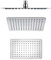 Soffione Doccia Rettangolare Acciaio Inox 2 Mm Spessore Effetto Pioggia Varie Misure Bagno