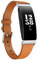 TenCloud Armbänder kompatibel mit Fitbit Inspire 2 Armband, schmales Leder-Ersatzarmband für Inspire 2/Inspire/Inspire HR Fitness-Tracker (Braun)
