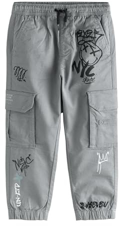 NEXT Jungen Cargohose Blue Graffiti Numeric_116