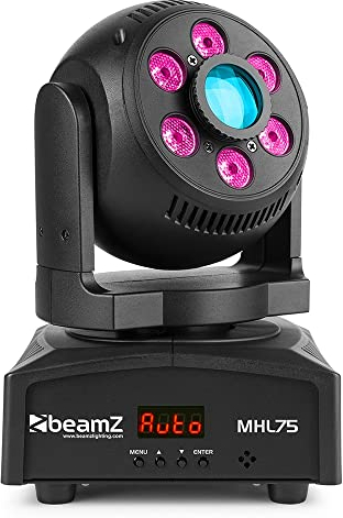 BeamZ MHL75 Hybrid Moving Head, Spot, Wash, Lichteffekt, Discolicht Partylicht, Movinghead, 2-in-1 Lichteffekt, Lighteffect, Spotlight, Washer, DJ, Disco, Club, Bühne, Show - Schwarz
