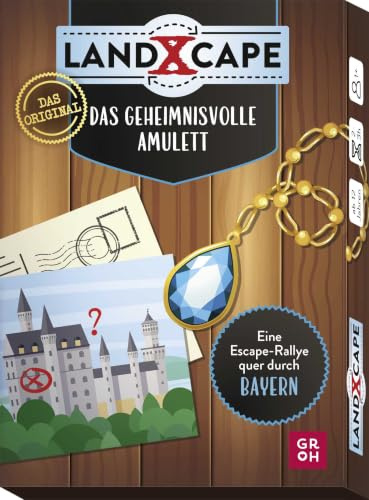 LandXcape - Das geheimnisvolle Amulett: Eine Escape-Rallye quer durch Bayern | Mehrfach spielbares Escape Game mit 50 Karten für Kinder ab 12 und ... & Erwachsene (Regionale Exit-Spiele-Krimis)