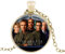 Stargate Five Men Foto Anhänger Halskette Cabochon Vintage schwarze Kette Statement Halskette für Damen und Herren, Zinklegierung
