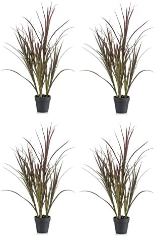 4er Set künstliches Outdoor Gras im Topf H. 90cm UV Proof Emerald Topfpflanze