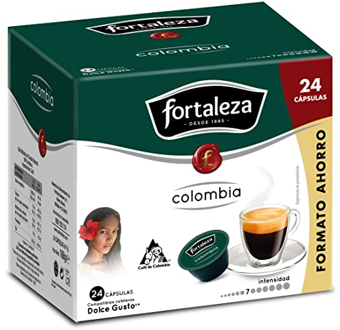 Café Fortaleza – Cápsulas Compatibles con Dolce Gusto, Café de Colombia, Puro Sabor, 100% Arábica, Tueste Natural, Pack 24 x 3 - Total 72