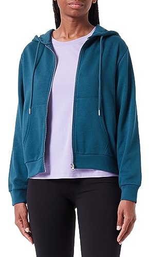 Pieces Damen Pcchilli Ls Zip Hoodie Noos Bc Sweatshirt 17140741,Reflecting Pond,M