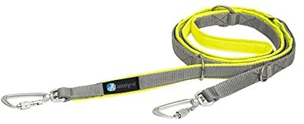 anny-x voll gepolsterte Führleine Safety Protect leuchtgelb grau 3m