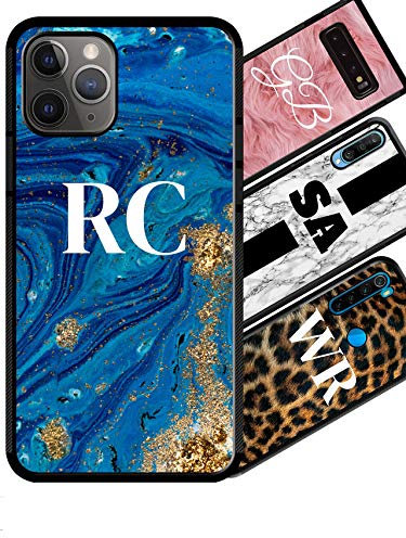 imafan Cover Personalizzata con Iniziali e Nome - Stampa in altissima qualità - Bordo in Silicone Protettivo con Grip Antiscivolo -Realme 9 Pro