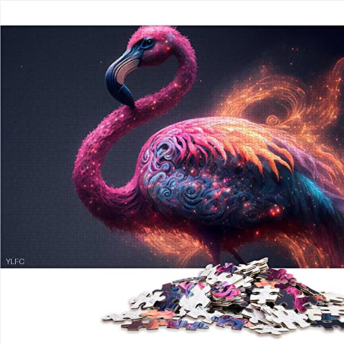 CARGIS 1000 Teile Puzzle für Erwachsene - Tier Flamingo, Modernes Design, Hochwertiger Karton, 26x38cm, Ab 12 Jahren