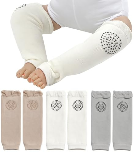 XEPST Packung mit 3 Kleinkind Baby Beinwärmer, Baby Kleinkind Beinwärmer Kniestrümpfe Knieschützer Beinärmel Leggings Knieschützer für Baby Kinder Kleinkinder Mädchen Jungen 0-3 Jahre, Einheitsgröße