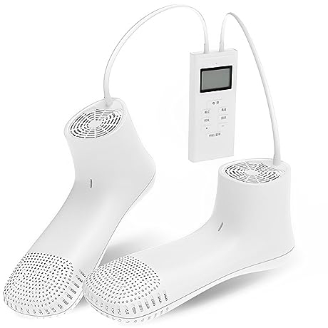 Electric Shoe Dryer Deodorizer, Ski Boots Dryer, Ozone Boot Dryer with Smart Timer, Gloves Socks Dryer Warmer, Rapid Drying Eliminate Bad Odor Adult Foot Shaped