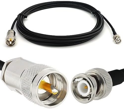RANGEFUL BNC maschio a PL259 UHF 15m cavo coassiale RG58/U — per HAM cavo antenna CB radio analizzatore misuratore SWR VHF marino rosmetro