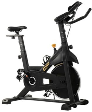 Clover fitness Indoor-Bike Heimtrainer mit LCD-Display und sechsstufigem Reibungswiderstand in Schwarz