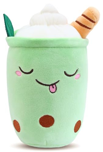 Aitsite Bubble Tea Plush, Boba Plush Fluffy Stuffies Soft Toys Cuddle Pillow Cute Stuff Squish Mallow Plush Toy Fluffy Stuffies Boba Plushies Milk Tea Hugging Pillow Cuddle Cushion