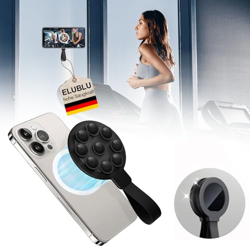 Handyhalterung mit MagSafe - Magnetische Saugnapf Halterung für Dusche, Kompatibel mit iPhone 15/14/13/12, TikTok Ersteller