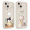 Kueqeay 2 Stück Handyhülle für iPhone 13 6,1” Hülle, Aesthetic Katze Muster Design Schutzhülle Matte Ultra Dünn TPU Weich Silikon Case Stoßfest Kratzfest Bumper Cover, 03