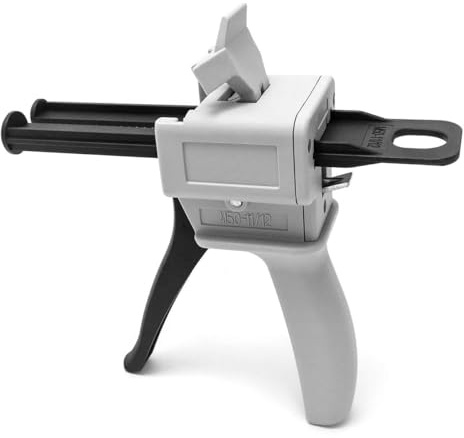 Hsthe Sea Kit Pistola per Colla da 50 ml, Pistola per Colla epossidica, Pistola per Colla Manuale a Caldo, ugello di miscelazione Miscelatore statico