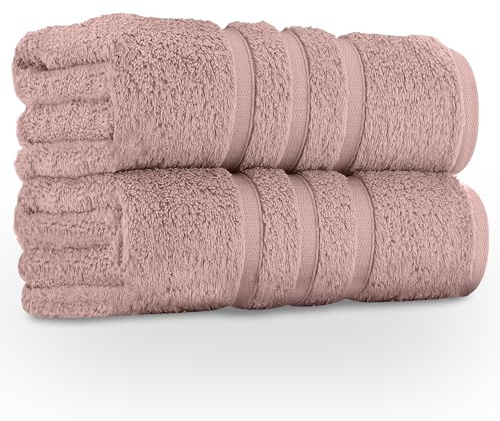 GC GAVENO CAVAILIA Premium Jumbo Bath Sheet 2 Pack - 100% Ring Spun Cotton Towels Bath Sheet - Highly Water Absorbent & Quick Dry Extra Large Bath Sheets - Soft Hotel Quality Bath Towel - Blush Pink