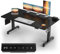 Devoko Höhenverstellbarer Schreibtisch mit 2 Motoren，25mm Einteilige Tischplatte, 180x80 cm Mobiler Elektrisch Computertisch mit Kabel Management, Schwarz - Perfekte Ergonomie für Dein Büro
