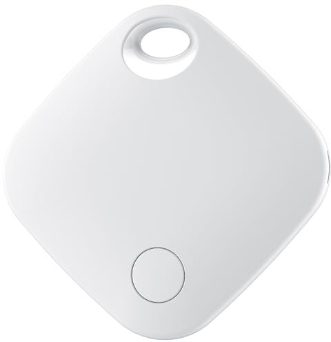 Smart Air Tracker Tag, Smart Tag Funziona con Dov'è App (Solo iOS, Android non supportato), Localizzatore Chiavi, Trova Oggetti per Valigie/Bagagli, Batteria Sostituibile, Key Finder (Bianco)