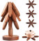 Topfuntersetzer Holz, Topfuntersetzer für Hot Pad Schalen, Kreative Faltbare Topfuntersetzer Holz, Topfuntersetzer für Küche Geschenk Home Ornamente (Walnussfarbe)
