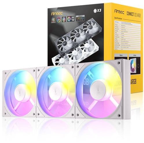 Antec Connect 120 ARGB C120 ARGB 3PK Lot de 3 modèles à emboîter Blanc