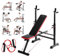 VEVOR 6 in 1 Hantelbank-Set verstellbare Trainingsbankpresse Trainingsbank mit Ständer 272 kg belastbar, Sit-up-Bank für Krafttraining im Heim-Fitnessstudio, zusammenklappbares Hanteln-Set schwarz