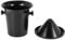 Losueeun Wine Dump Black Plastic Wine Spit Bowl - Standard Size with Black Funnel Champagne Bucket