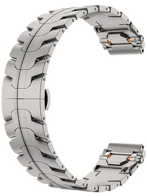 SERDAS Banda di orologi in acciaio inossidabile da 20 mm 22mm per Samsung Galaxy Watch 7/6/5/4/3 40mm 44mm S3 Active2 per Huawei Watch GT5 GT4 GT3 GT2E(Titanium,22MM)