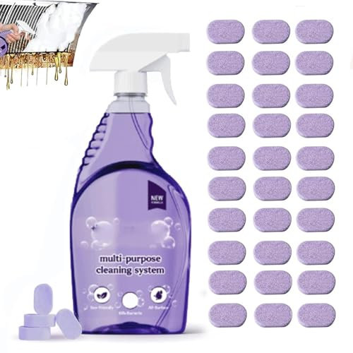 Dr Clean Spray Cleaner for Ovens,Nuroclean Spray,Drclean Spray Oven Cleaner,All-Purpose Cleaning Spray, Dr Clean Spray Cleaners With Concentrated Cleaning Tablet,Multi-Surface Cleaner for Home (30)