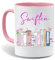 Swiftea Taza de Café con Mensaje Taza de Libros Diseño de Flores Taza para Fans de la Música Swiftea Regalo Personalizado con Nombres Best of Album Idea de Regalo para Hija Amiga