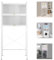 SHIOUCY Washing Machine Cabinet 70 x 25 x 167 cm 3 Tier Carbon Steel Freestanding Washing Machine Storage Shelf Laundry Room Storage Organiser White