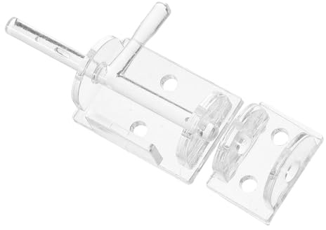 FONDOTIN Transparenter Selbstklebender Mini türriegel aus Acryl Unsichtbarer Türschloss schnäpper ohne Bohren Einfacher Einbau Vielseitiger Sicherheitsschutz für Fenster und Türen im