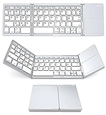 Clavier Bluetooth sans fil pliable ultra fin avec pavé tactile pour Windows Android iOS