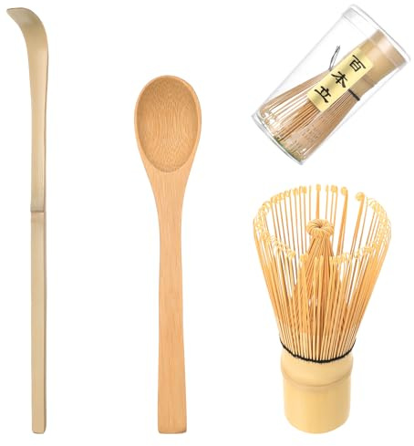 3 Piezas Kit Matcha Completo Batidor y Cuchara Japonés | Batidor y cuchara japonés, accesorios regalo para principiantes y amantes del matcha