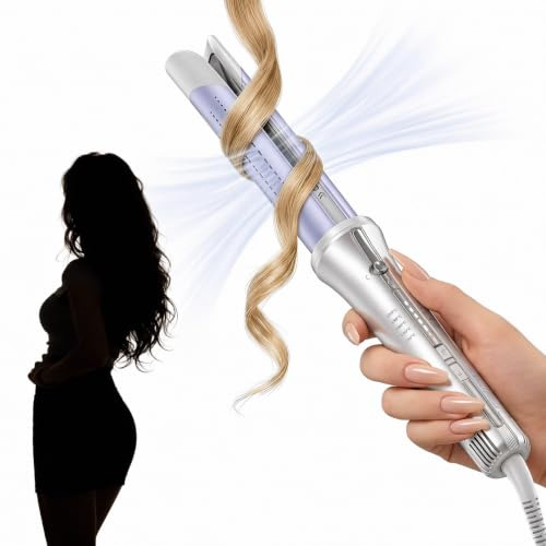 SHEGLAM 32mm One Touch Automatischer Lockenstab mit Kaltluft, Langanhaltende Locken für bounce wellige Styles, geringes Verbrennungsrisiko schnelles Aufheizen für mittellanges bis langes Haar(32mm)
