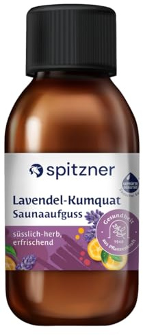 Spitzner Saunaaufguss - Lavendel-Kumquat 125 ml - krautig-fruchtiger Duft mit Lavendel und frischer Zitrusnote