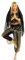 MSemis Damen Bauchtanz Kostüm Set Pailletten Tanzkleidung Indische Tanz Performance-Kleidung Halloween Karneval Tanzende Professionel Kostüm Schwarz Einheitsgröße