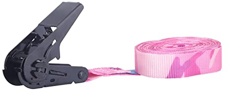 Sandax 4er-Set Spanngurte mit Ratsche pink-Camouflage, Zurrgurte belastbar bis 900kg, nach DIN EN 12195-2, Länge 4m, Breite 25mm, hochwertige Einteilige Ratschengurte/Ratschenspanngurte, Zurrgurt Set
