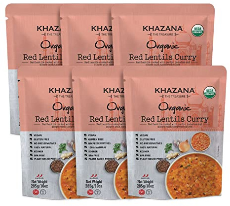 Khazana Gourmet entrada indio - (completamente cocido y listo para consumir comidas / aperitivos / cena para un sabroso bocado de comida de la cocina india) (Red Lentils Curry)