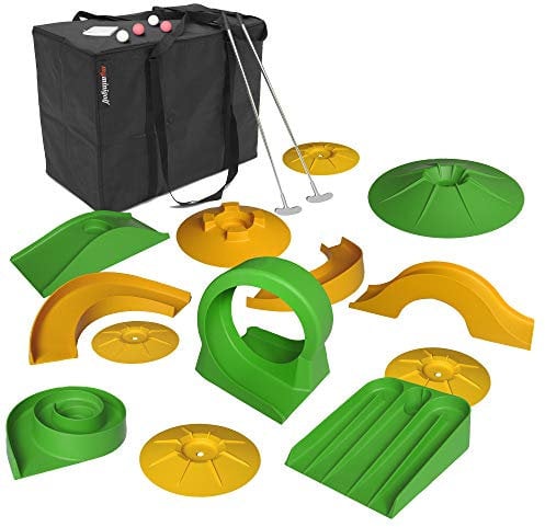 MostroMania Set Sport Mini Golf Portatile da Casa o Esterno, Accessori Gioco Divertenti, Idee Regalo Originali per Adulti e Bambini