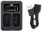 JJC NP-FW50 USB Dual Battery Charger adapter for Sony A6500 A6400 A6300 A6000, A7, A7II, A7RII, A7SII, A7S, A7S2, A7R, A7R2, A5100, RX10III, RX10IV Camera NP-FW50 Chargers