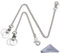 wisdompro Schlüsselkette Edelstahl 2 Stück 20.3 cm und 40.5 cm, Schlüsselkette mit Karabiner und Schlüsselringe, Kann als Hosenkette, Portemonnaie Kette, Schlusselbandkette (8/16 Zoll)