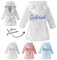 KDO MAGIC Peignoir bébé personnalisé - Doux et Moelleux - Personnalisable et brodé avec Un prénom - Garçons & Filles (12-18 mois, Blanc)