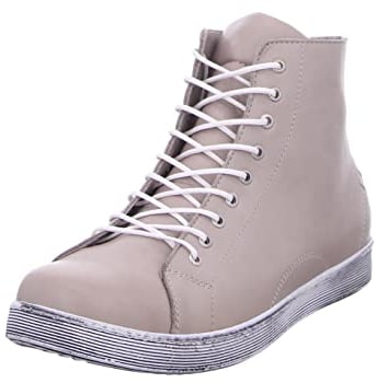 Andrea Conti Damen High Top Sneaker, Dark Stone, 38 EU