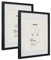 Q.Hou A3 Black Photo Frame Set of 2 with Mat, Mount for A4 Picture or Certificate, Perspex Front for Wall Decor (005UK-QH-PFA3-BK)