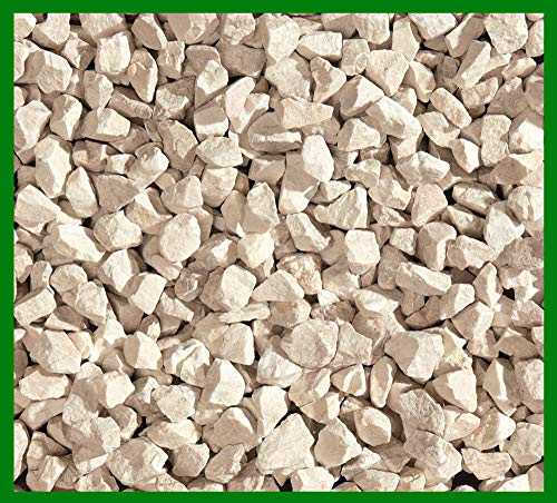 Brise für Garten | Bunte Natursteine für Garten | Granulat für Beet oder Garten (Naturbeige)