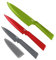 Kuhn Rikon Colori+ Professional 3 Pc Kitchen Knife Set (Chef Knife, Utility Knife, Serrated Paring Knife) Kitchen Knives Set. Sharp Knife Set – 3 Year Kuhn Rikon Kitchen Accessories Guarantee