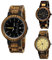 Holzwerk Germany Handgefertigte Matrix Herren-Uhr Öko Natur Holz-Uhr Holz Armband-Uhr Braun Schwarz Zebra Muster Analog Quarz-Uhr Datum und Wochentag Anzeige (Holzwerk-Braun-Schwarz.Datum)