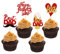 36 Stück Glitter Happy Father's Day Cupcake Decorating Papas Geburtstag Kuchen dekoration Papas Geburtstag Partyzubehör Vatertag Party Cupcake Dekoration